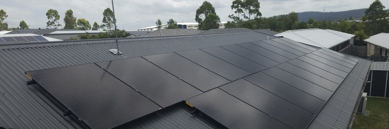 SEG solar panel installation on Queensland Colorbond roof